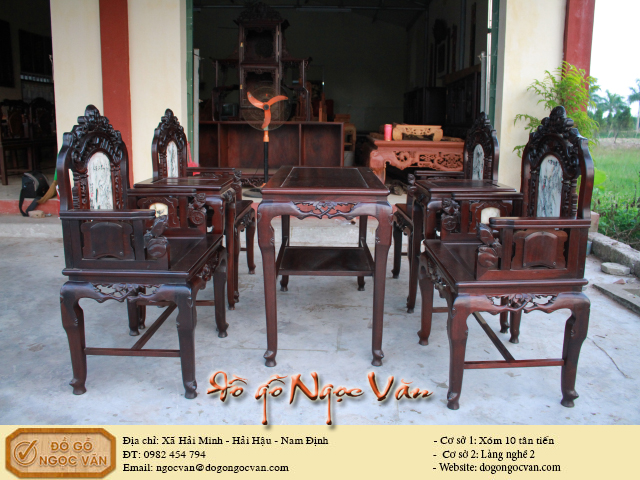 bàn ghế vách cổng thành gỗ gụ Campuchia